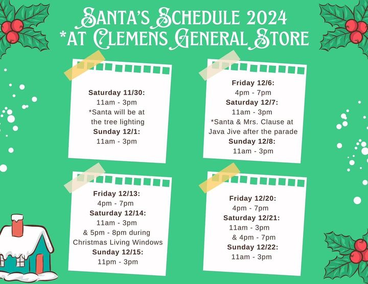 Santa Claus is coming to town! Visit Hannibal MO